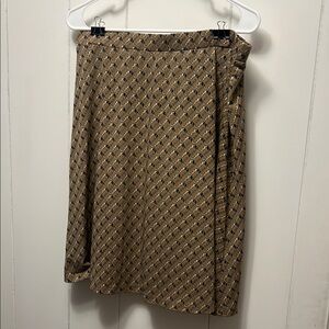 New York & company large Brown Patterned Skirt